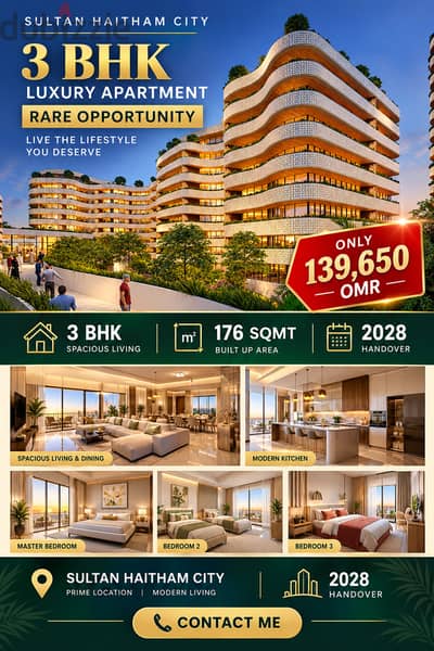Your Dream Home in Sultan Haitham City | 3 BHK for OMR 139,650