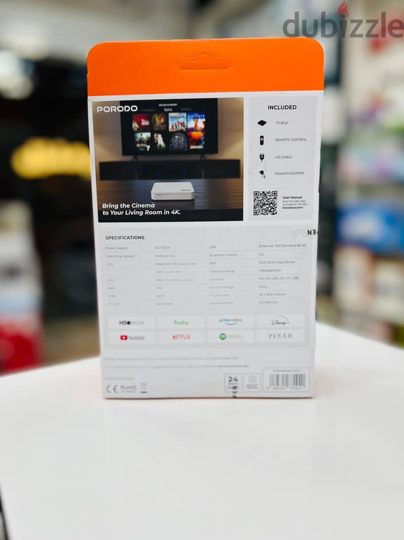 Brand New Porodo Echobox TV Box in Oman | 4K Clarity | Call: 94777095 1