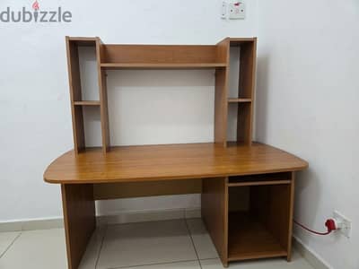 Compact Wooden Study Desk with Shelves & Hutch - Excellent Condition