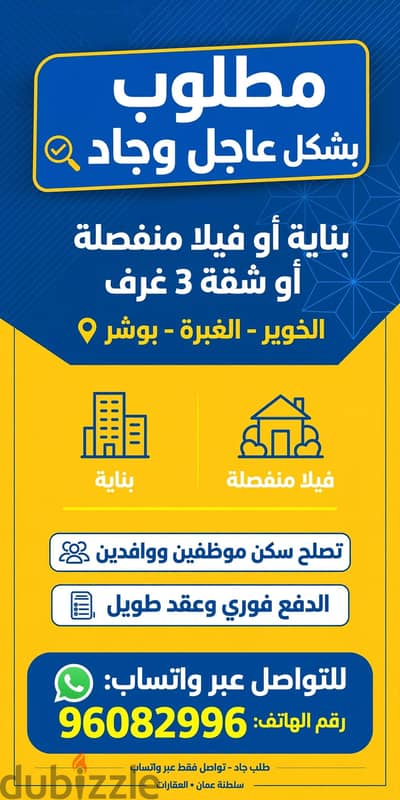 مطلوب بناية