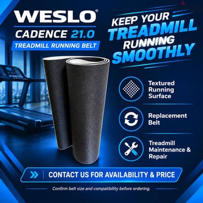 weslo treadmill running belt