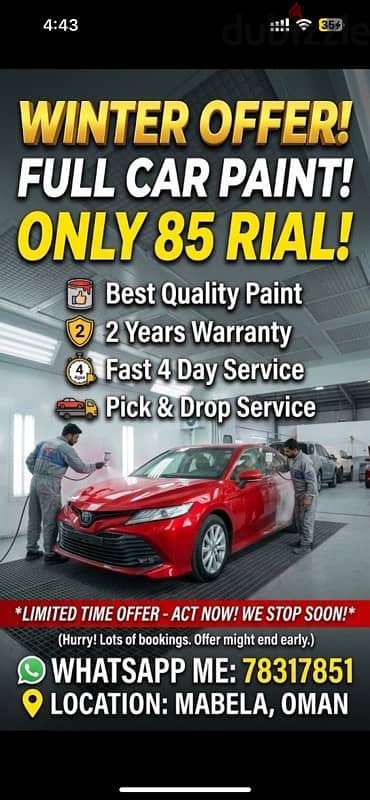paint car offer price