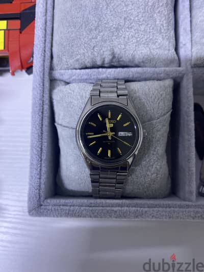 seiko 5 vintage black dial automatic  أوتوماتيك ساعه سيكو فايف فينتج