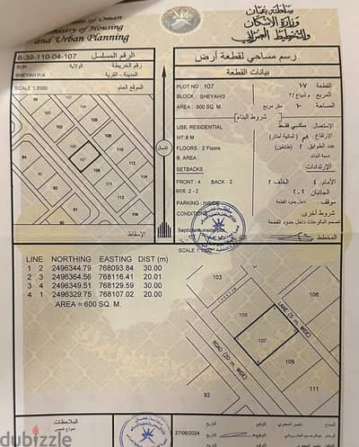 For Sale | Residential Plot in Shiya 3, Sur