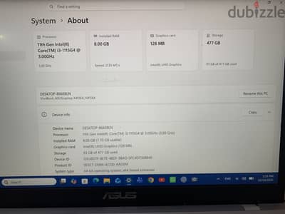 Asus laptop i3 th 11 Gen windows 11 home
