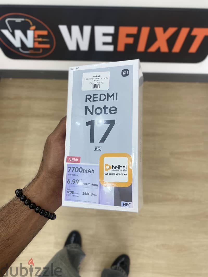 Xiaomi Redmi Note 17 5G, 7700mAh. 6.99 Amoled display 3