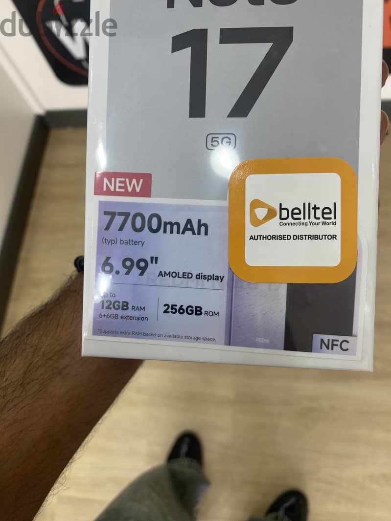 Xiaomi Redmi Note 17 5G, 7700mAh. 6.99 Amoled display 5