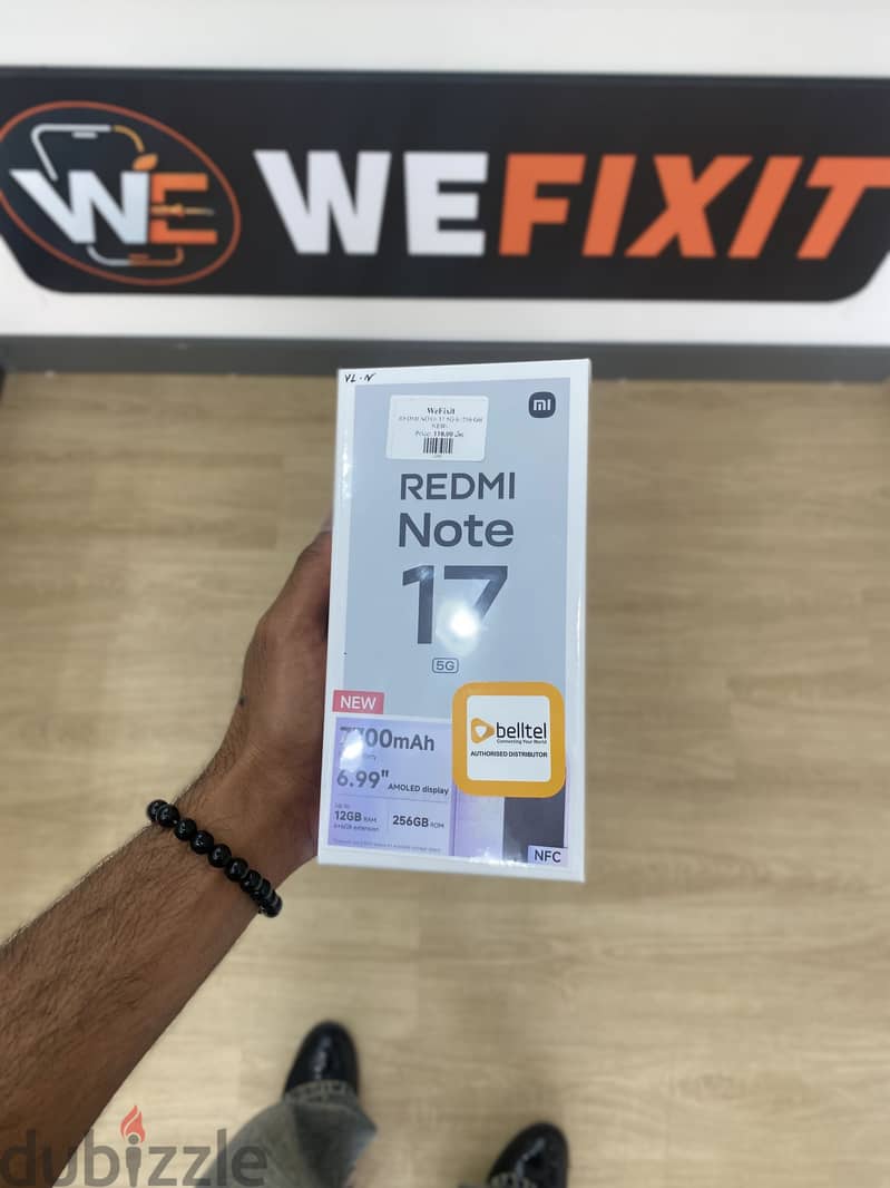 Xiaomi Redmi Note 17 5G, 7700mAh. 6.99 Amoled display 7
