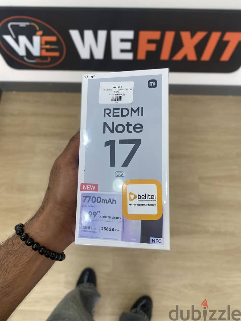 Xiaomi Redmi Note 17 5G, 7700mAh. 6.99 Amoled display 8