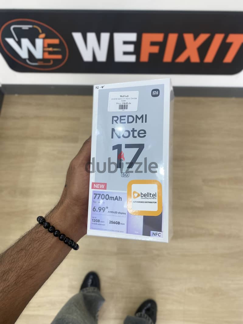 Xiaomi Redmi Note 17 5G, 7700mAh. 6.99 Amoled display 9