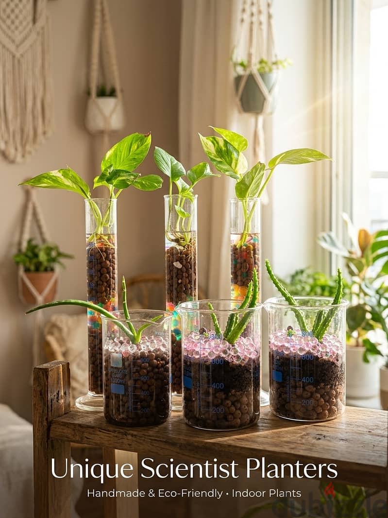 Unique Scientist Planters & Greenery 1