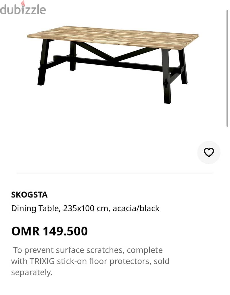 Dining table only table no chairs 1