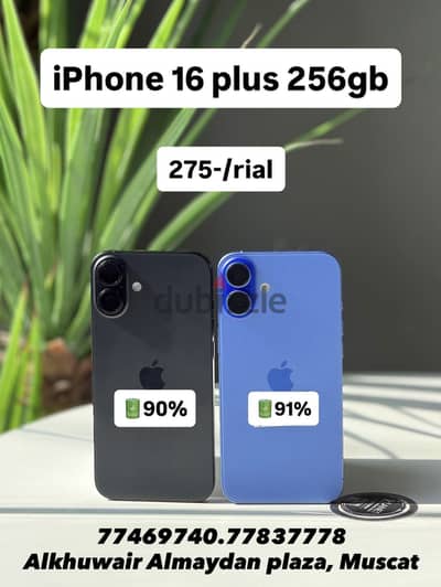 iPhone 16 Plus 256GB battery 90% above amazing condition best price