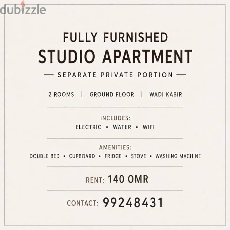 Studio Apartment In Wadi Kabir 1