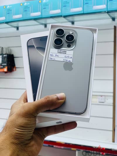 Apple - iPhone 16 Pro -512 GB - Box piece- Good performance ايفون
