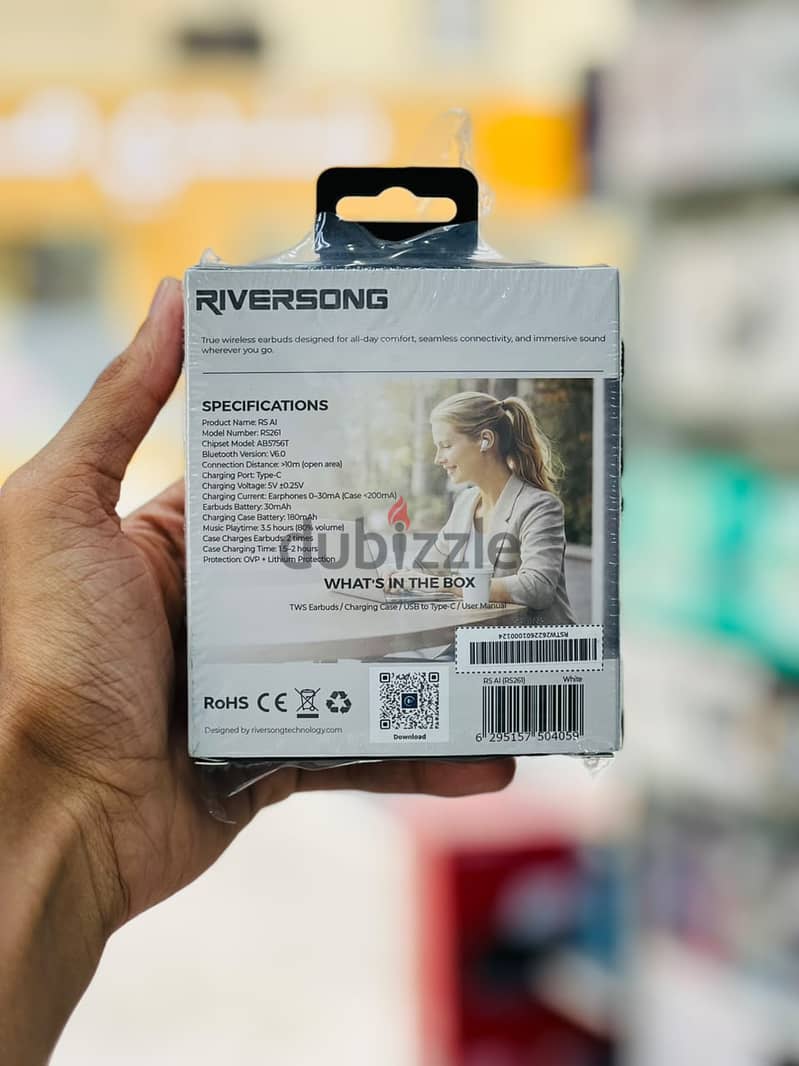 Brand New Riversong AI Earbuds in Oman | Noise Cancelling 1