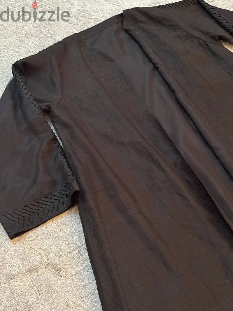 56' Black Open Abaya 1