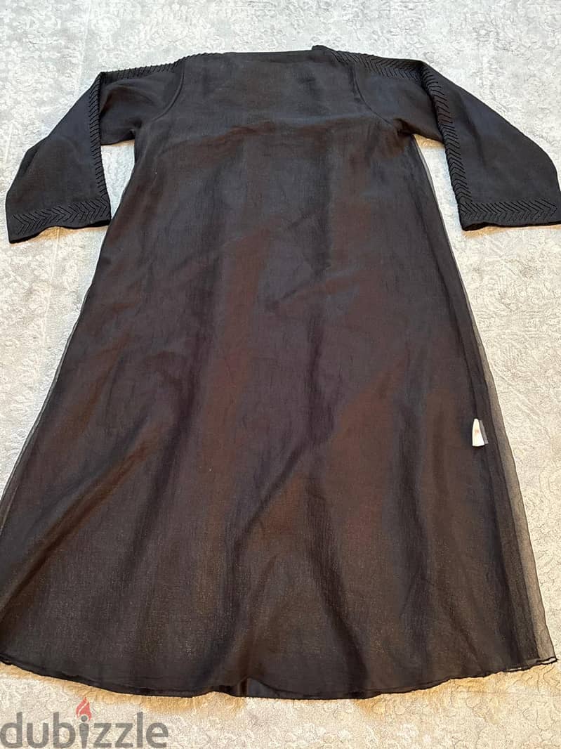 56' Black Open Abaya 2