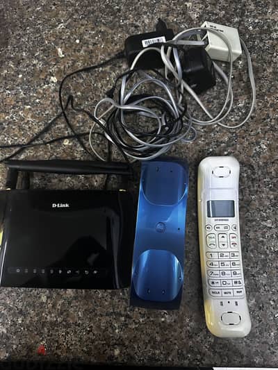 Dlink router and Omantel cordless set