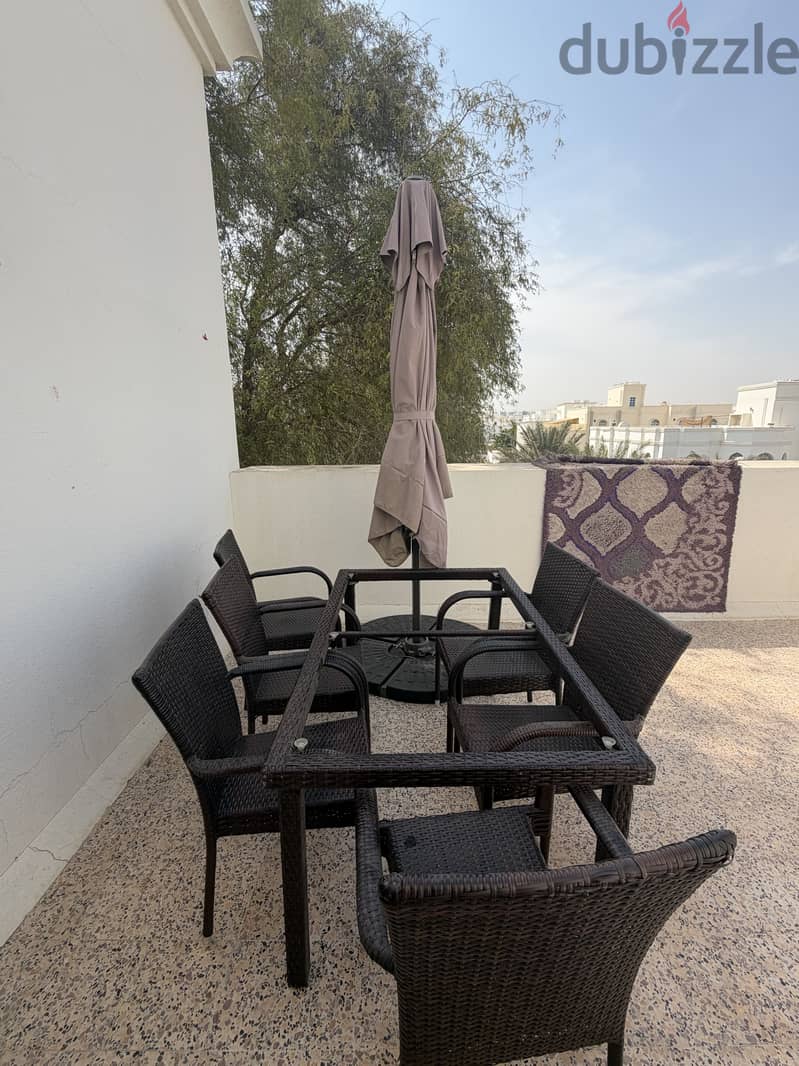Sunshade convy with 6 chairs and tables for sell 1