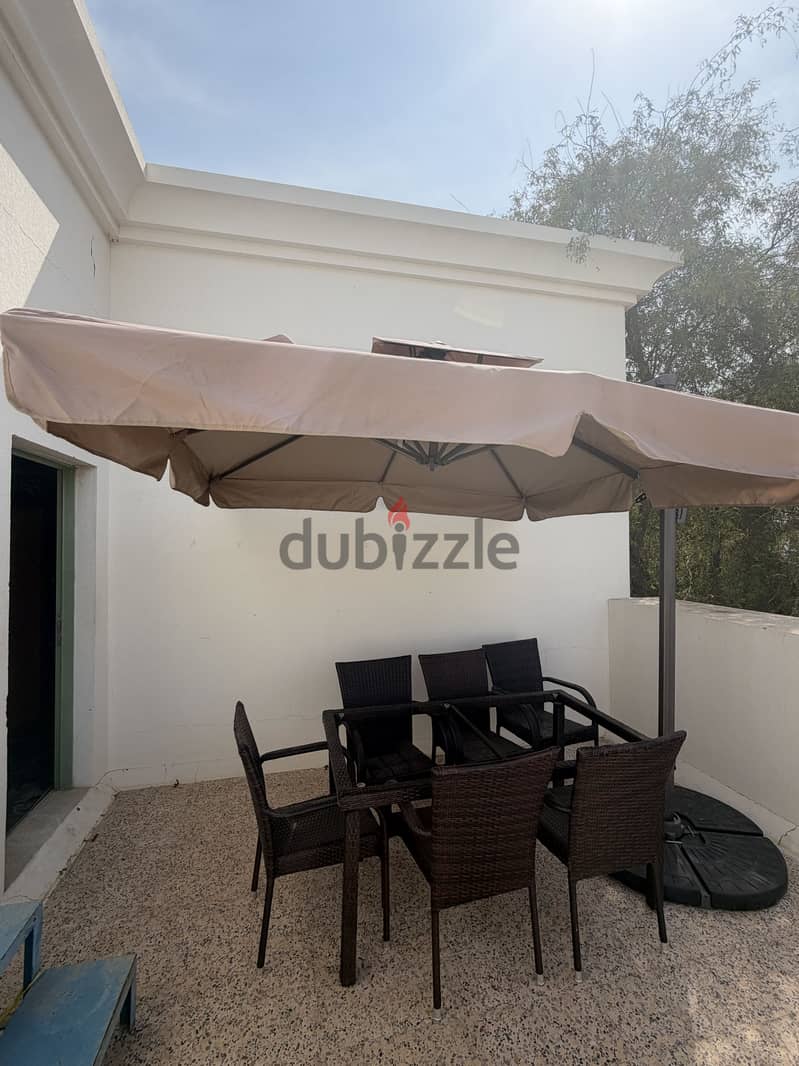Sunshade convy with 6 chairs and tables for sell 3