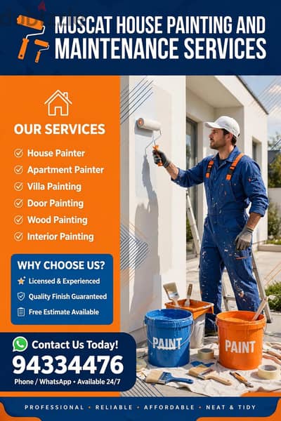 house painter apartment painter. alhail,alkhoud,muwaleh,almond,maabela