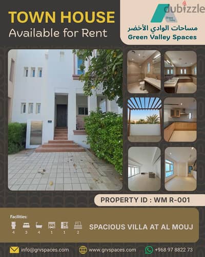 Spacious Townhouse for Rent in Al Mouj, Muscat -3 BHK