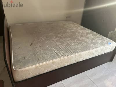 Cot mattress and side table