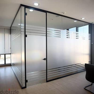 Glass partition for office & shops