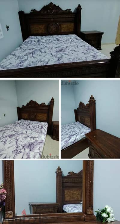 king size cot&mirror set