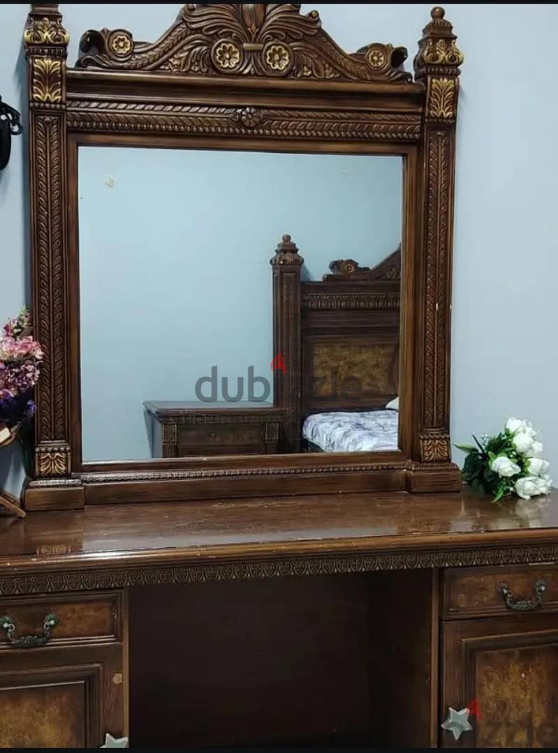 king size cot&mirror set 2