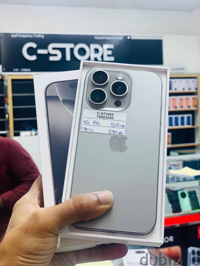 Apple - iPhone 16 Pro -512 GB - Box piece- Awesome piece ايفون