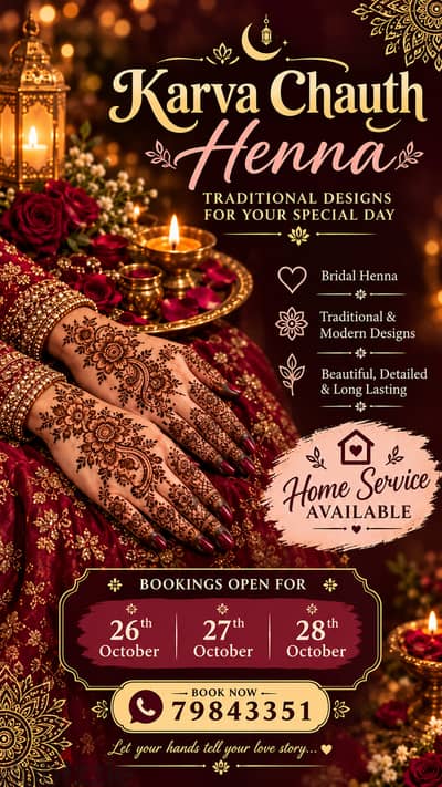 Karwa Chauth bookings are Open. . . !