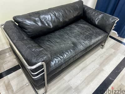 Marina home Exotic leather 2 seater sofa