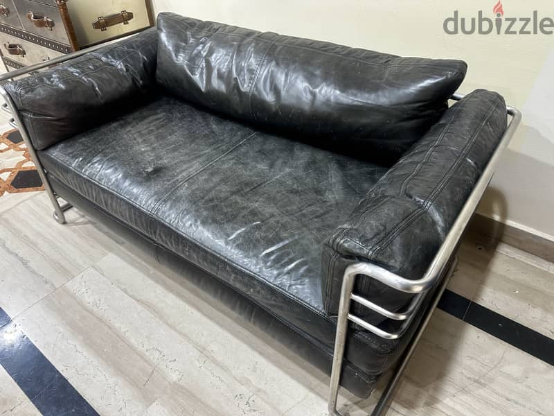 Marina home Exotic leather 2 seater sofa 2