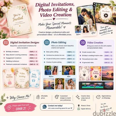 Digital Invitation Design & Photo Editing – From OMR 2