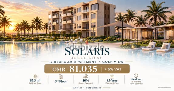 2BR Golf View Apartment | Jebel Sifah | 10% Down Payment