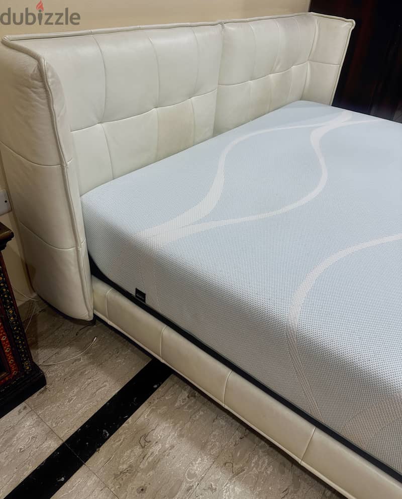 Marina home king leather bed 4
