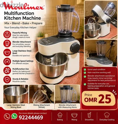 Moulinex Multifunction Kitchen Machine with Blender