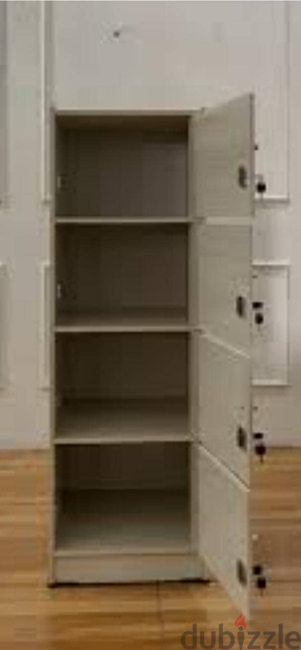 long shelf with 4 cabinet with keys 1