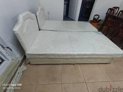 double bed with mattress can be used as single bed with cover intact