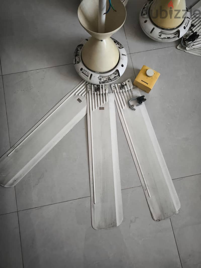 3 Panasonic Ceiling Fans (56-Inch / Model F-56MZ2) – Includes Regulators 3