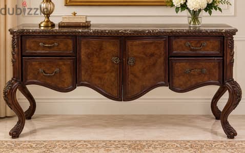Wooden console cabinet