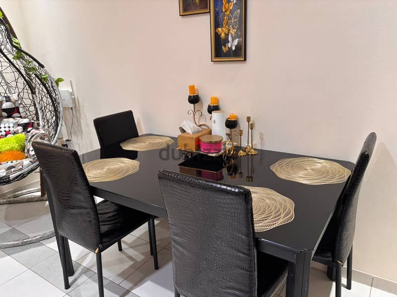 Dining Table with Glass Top 2