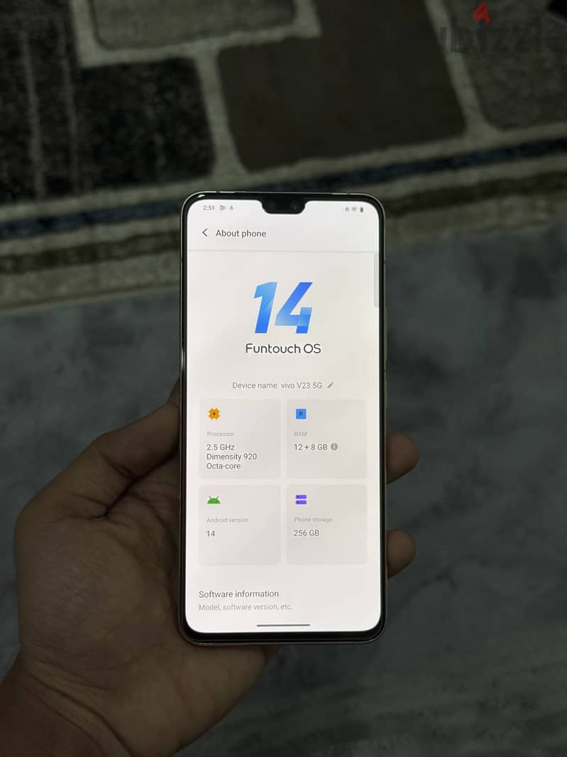 Vivo V23 5G (PTA Approved) for Sale or Exchange 3