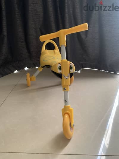Foldable tri-cycle bike with LED Wheels- Safe, Potable and Fun ride!