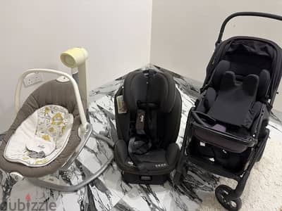 Baby car seat, swing and stroller