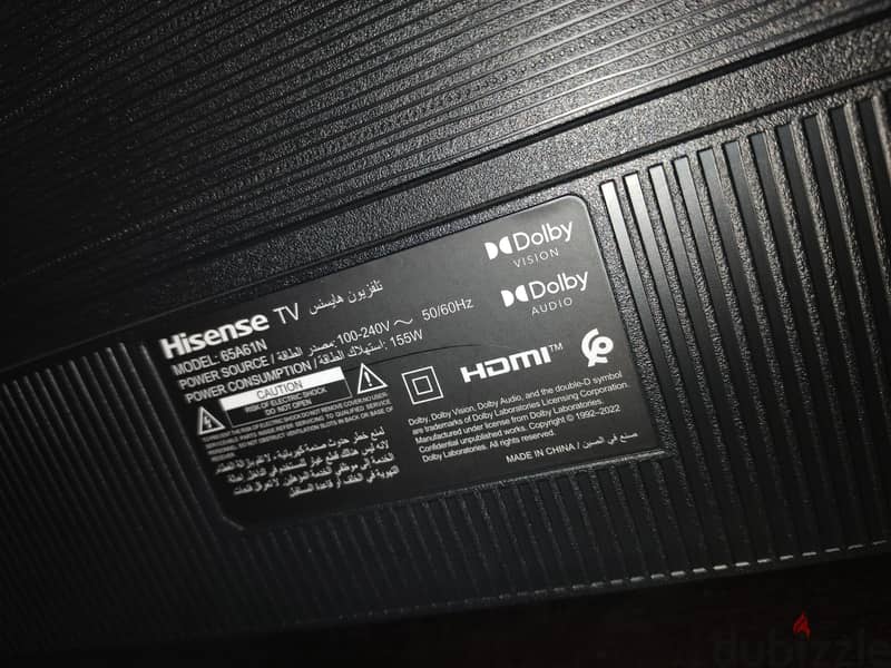 Hisense 65 inch smart 1 year new condition 3