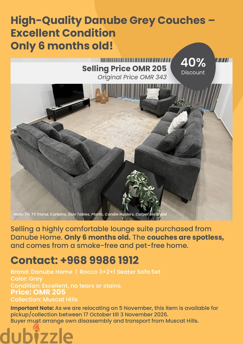 Relocation Sale - 40% discounted prices - Muscat Hills 5