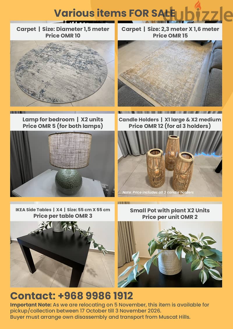 Relocation Sale - 40% discounted prices - Muscat Hills 11